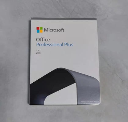 Le pro grippage Microsoft de clé de plus du bureau 2021 expliquent 1 boîte au détail du bureau 2021 pp de logiciel de PC