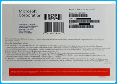 Pro activation en ligne de la clé 100% de paquet d'OEM de Microsoft Windows 10 originaux