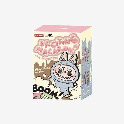 Originaux Autentique Popmart Labubu Monstres Excitant Macaron Siège Boîte à voile Figure Plush Poupée Cute Jouets Boîtes mystérieuses