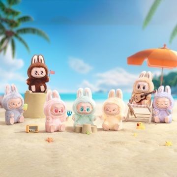 Originaux Autentique Popmart Labubu Monstres Excitant Macaron Siège Boîte à voile Figure Plush Poupée Cute Jouets Boîtes mystérieuses