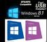 Clé au détail du code 1 d'activation de boîte de 100% Windows 8,1 véritables pro pour 1 installation de PC