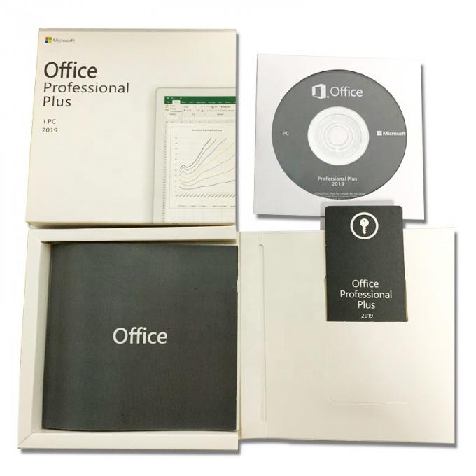 Professionnel plus le paquet de boîte de vente au détail de la vision 2019 de Microsoft Office de logiciel de téléchargement