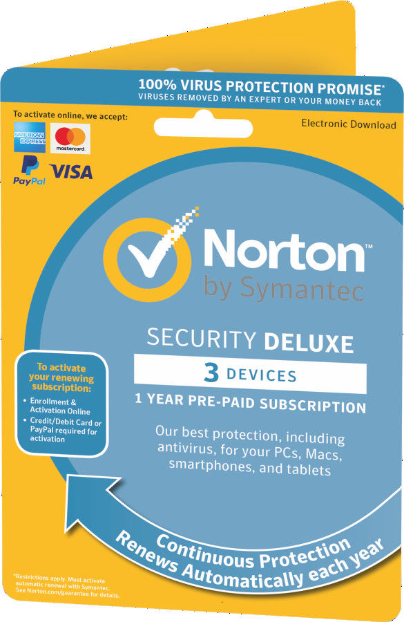 Jeûnent la clé de luxe de permis de dispositif de 1 an 3 de sécurité de système Norton de logiciel de téléchargement