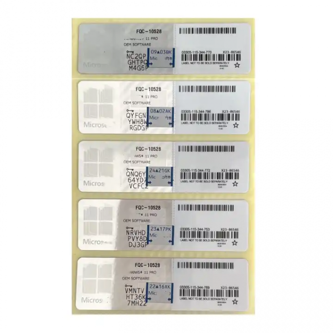 Win 11 clé professionnelle activation en ligne Win 11 licence OEM professionnelle autocollant COA 0